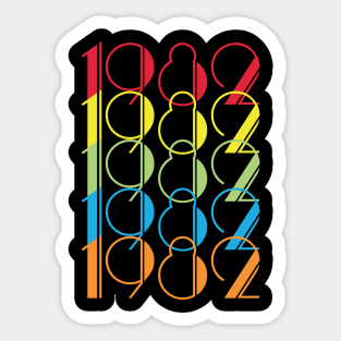 VINTAGE T-SHIRT Birthday 1982 Sticker